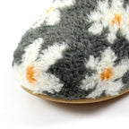 Daisy Grey Flower Slipper