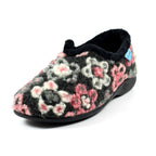 Hippy Black Flower Full Slipper