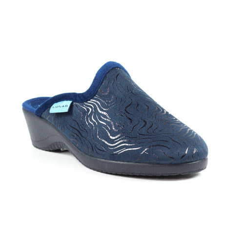 Darlene Navy Slipper