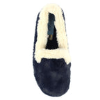 Shake Navy Fur Trim Slipper