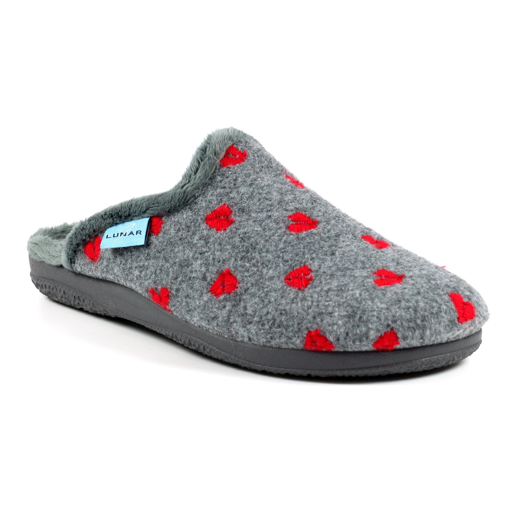 Bruna Grey Mule Slipper