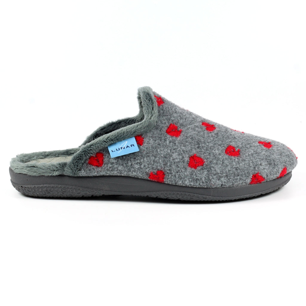 Bruna Grey Mule Slipper