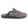 Bruna Grey Mule Slipper