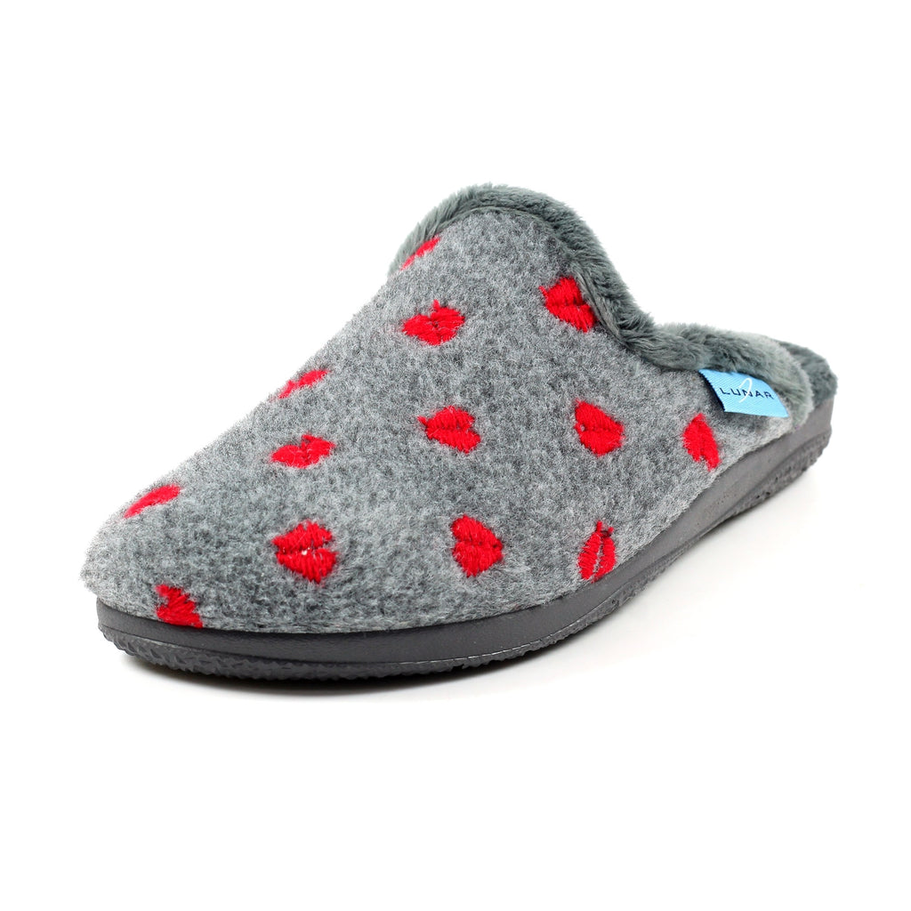 Bruna Grey Mule Slipper