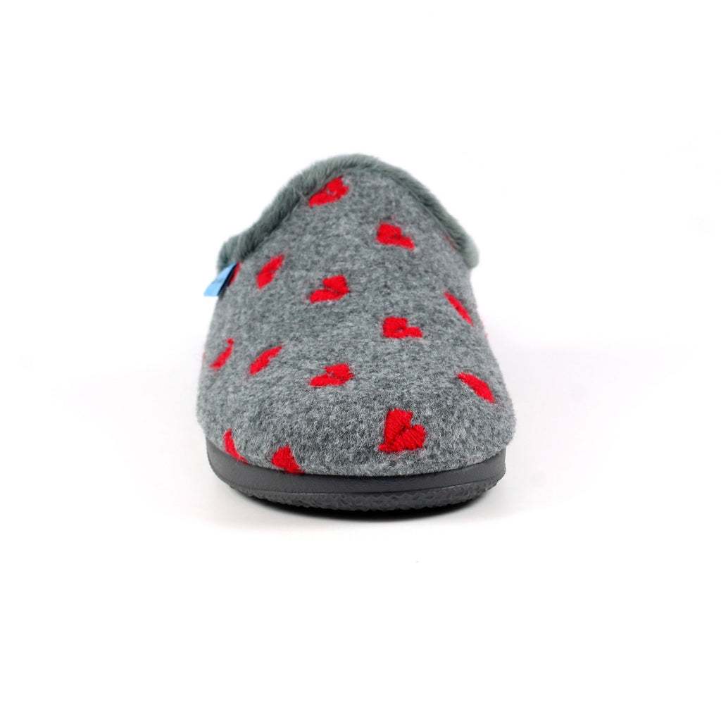 Bruna Grey Mule Slipper