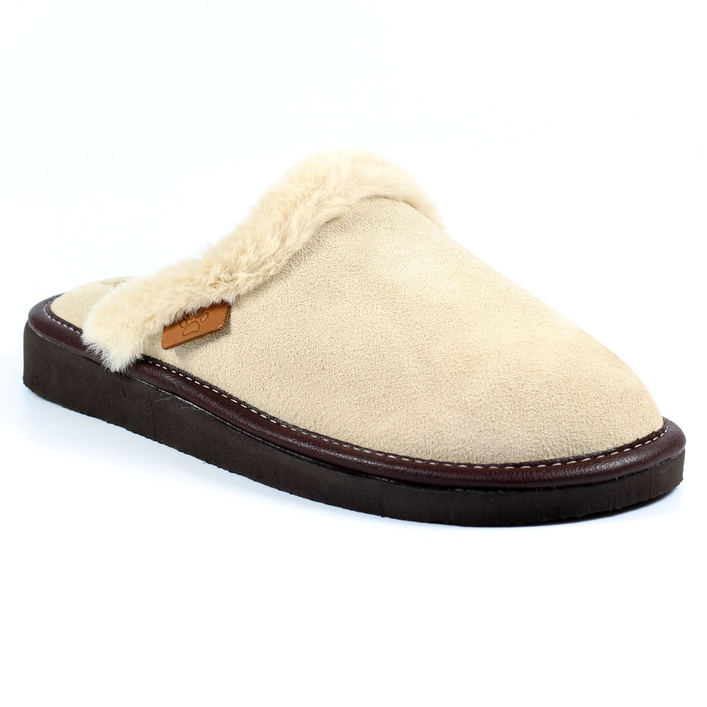 Lazy Dogz Otto Beige Suede Slipper