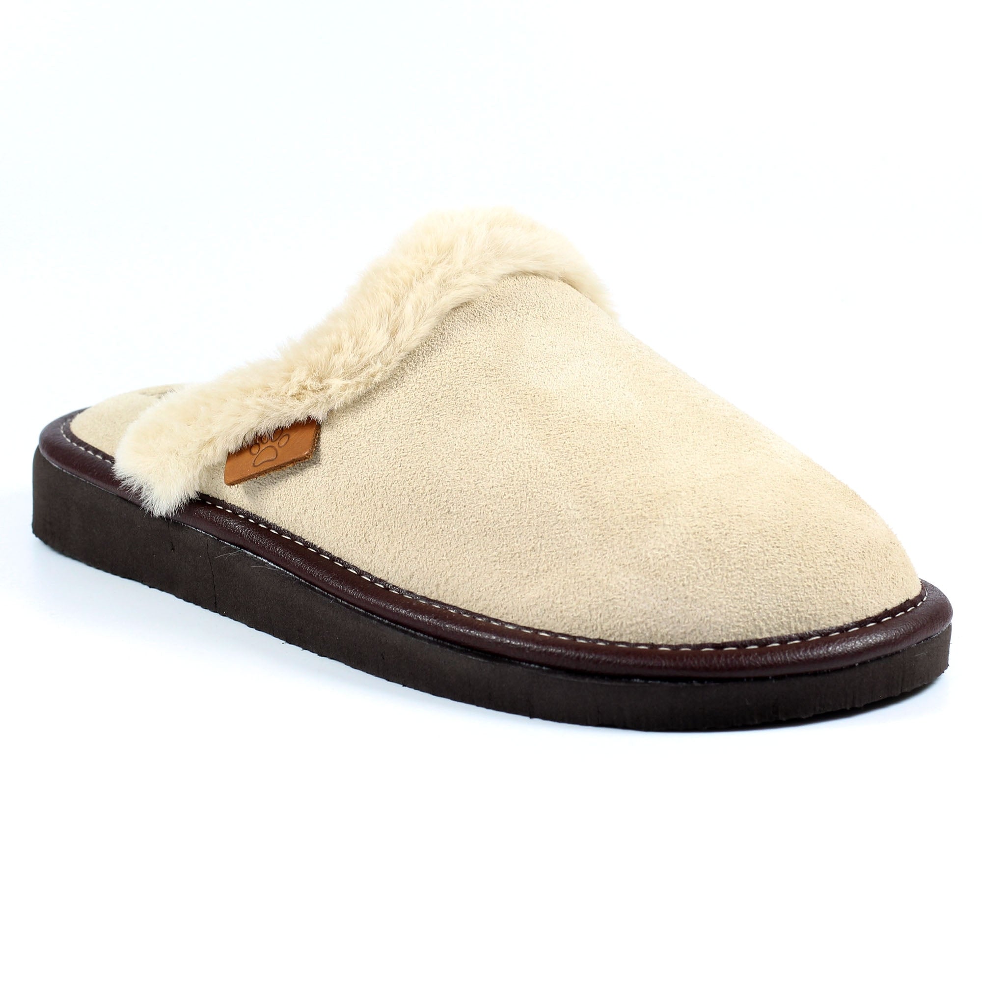 Lazy Dogz Otto Beige Suede Slipper