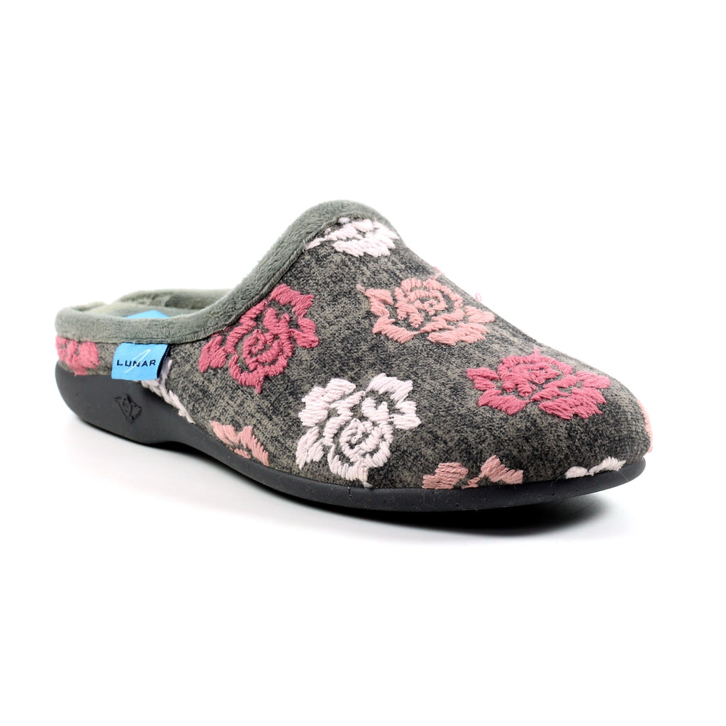 Empire Grey Mule Slipper