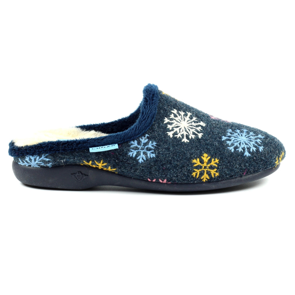 Juniper Navy Mule Slipper