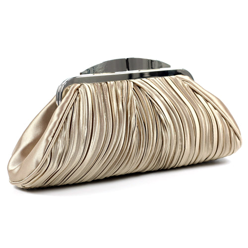 Sienna II Champagne Clutch Bag