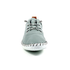 St. Ives Grey Leather Plimsoll