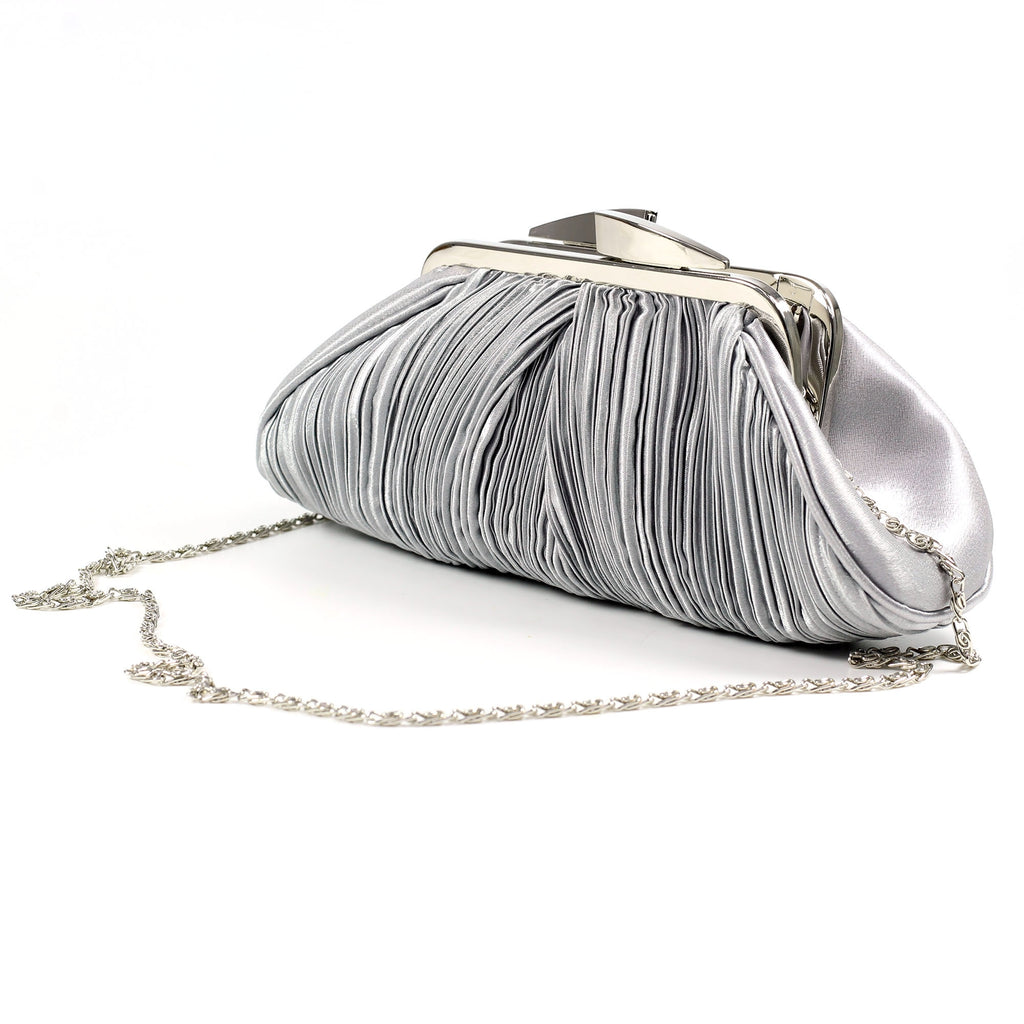 Sienna II Light Grey Clutch Bag