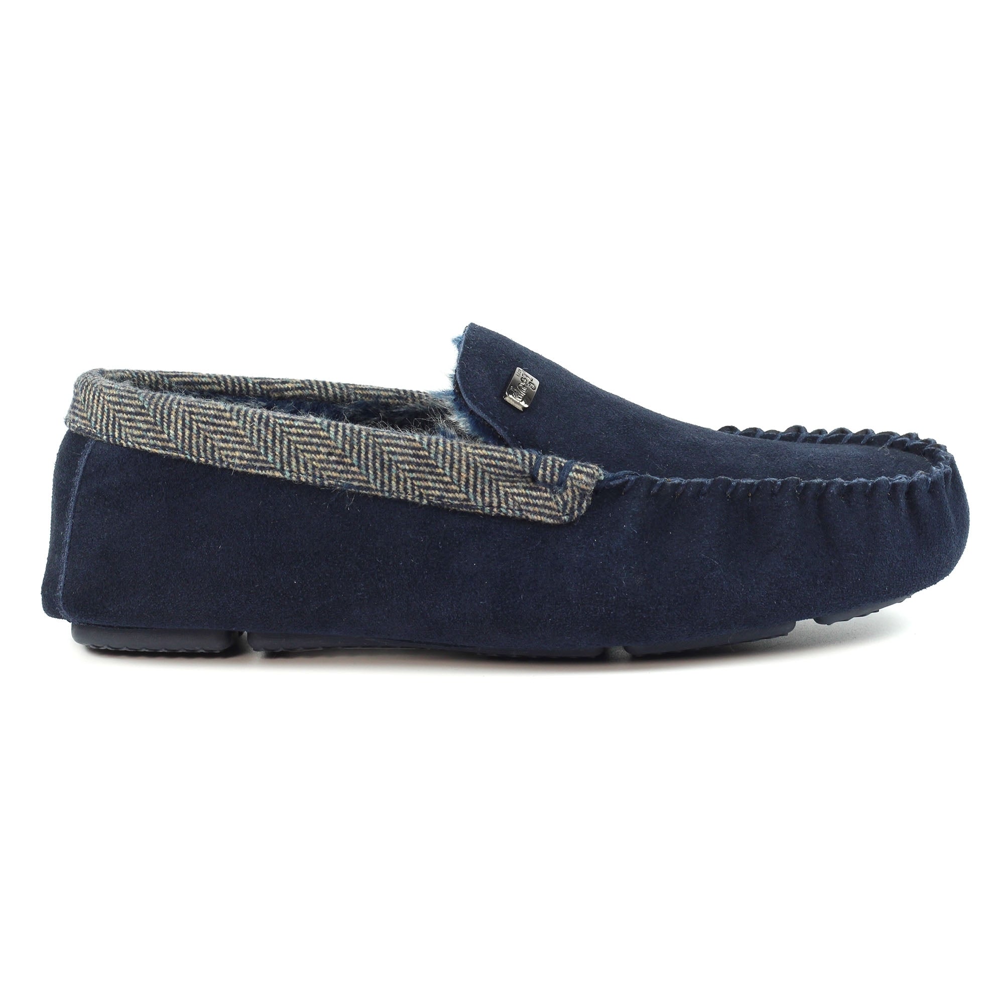 Lazy Dogz Mens Worley Navy Slipper