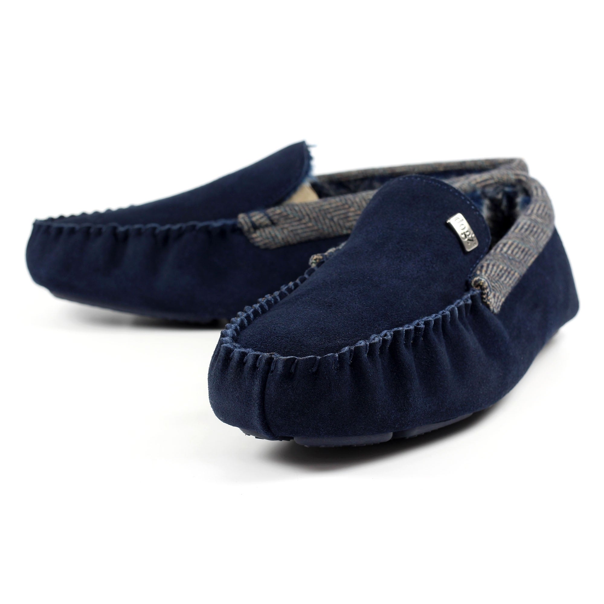 Lazy Dogz Mens Worley Navy Slipper