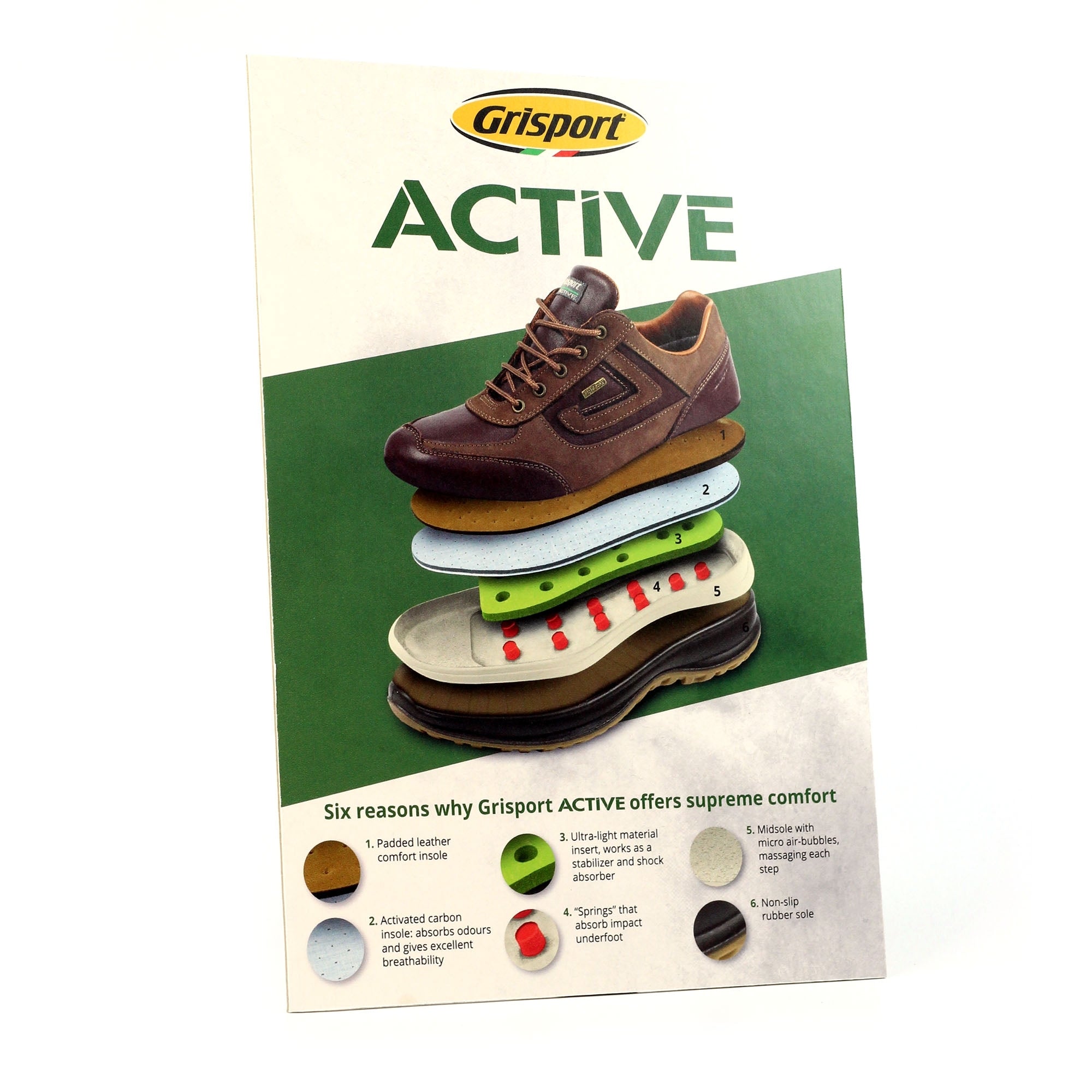 POS GRISPORT ACTIVE A4 PORTRAIT SHOWCARD