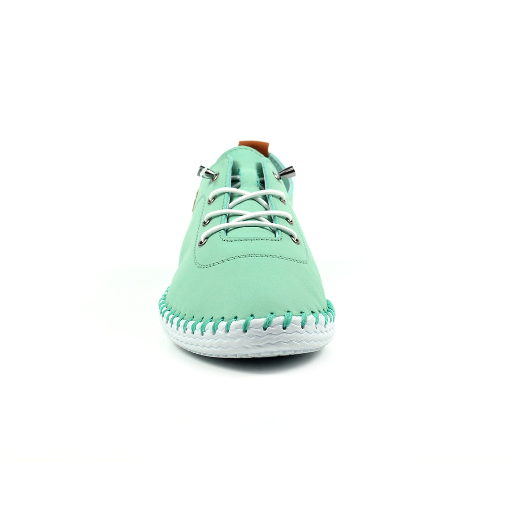 St. Ives Mint Leather Plimsoll