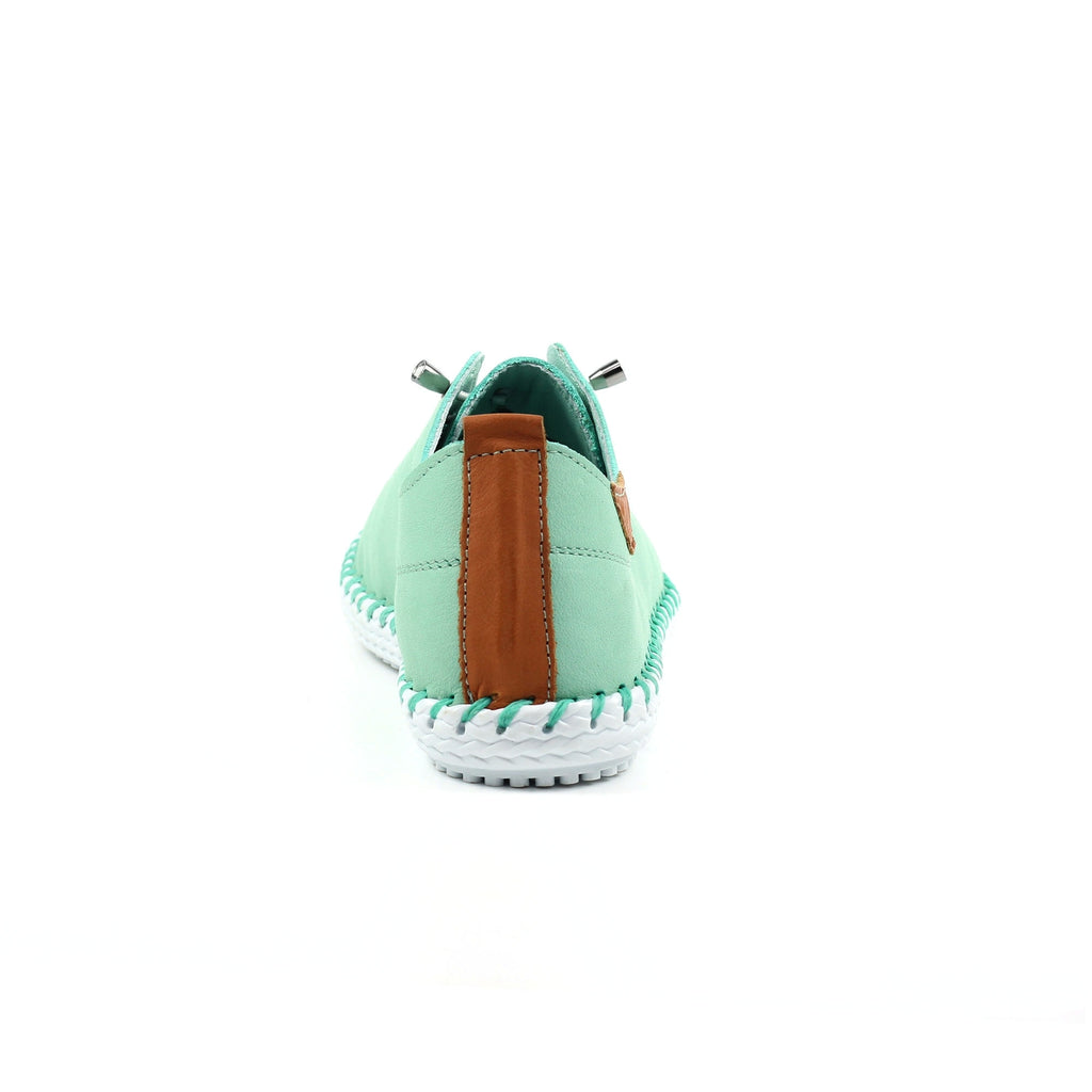 St. Ives Mint Leather Plimsoll