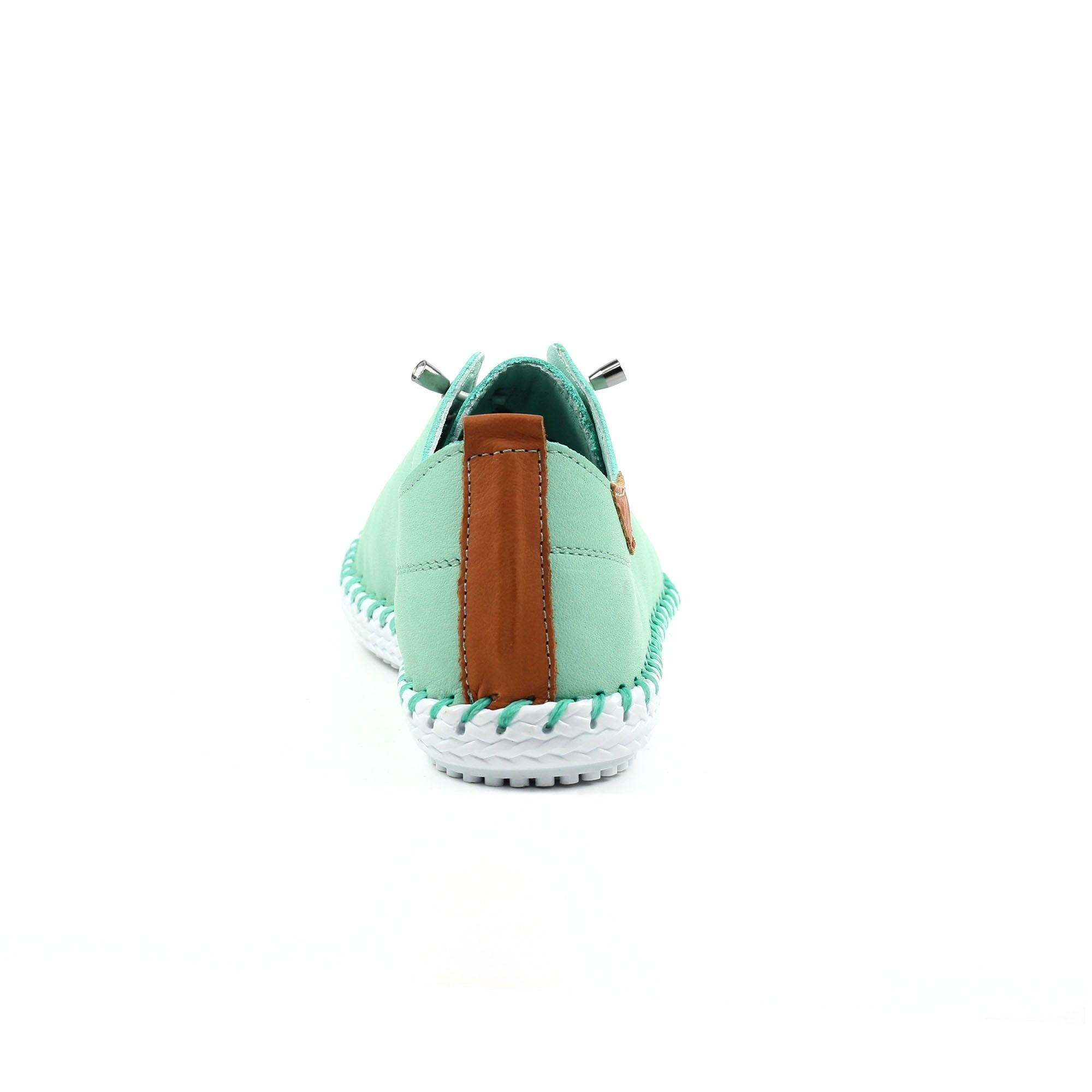 St. Ives Mint Leather Plimsoll