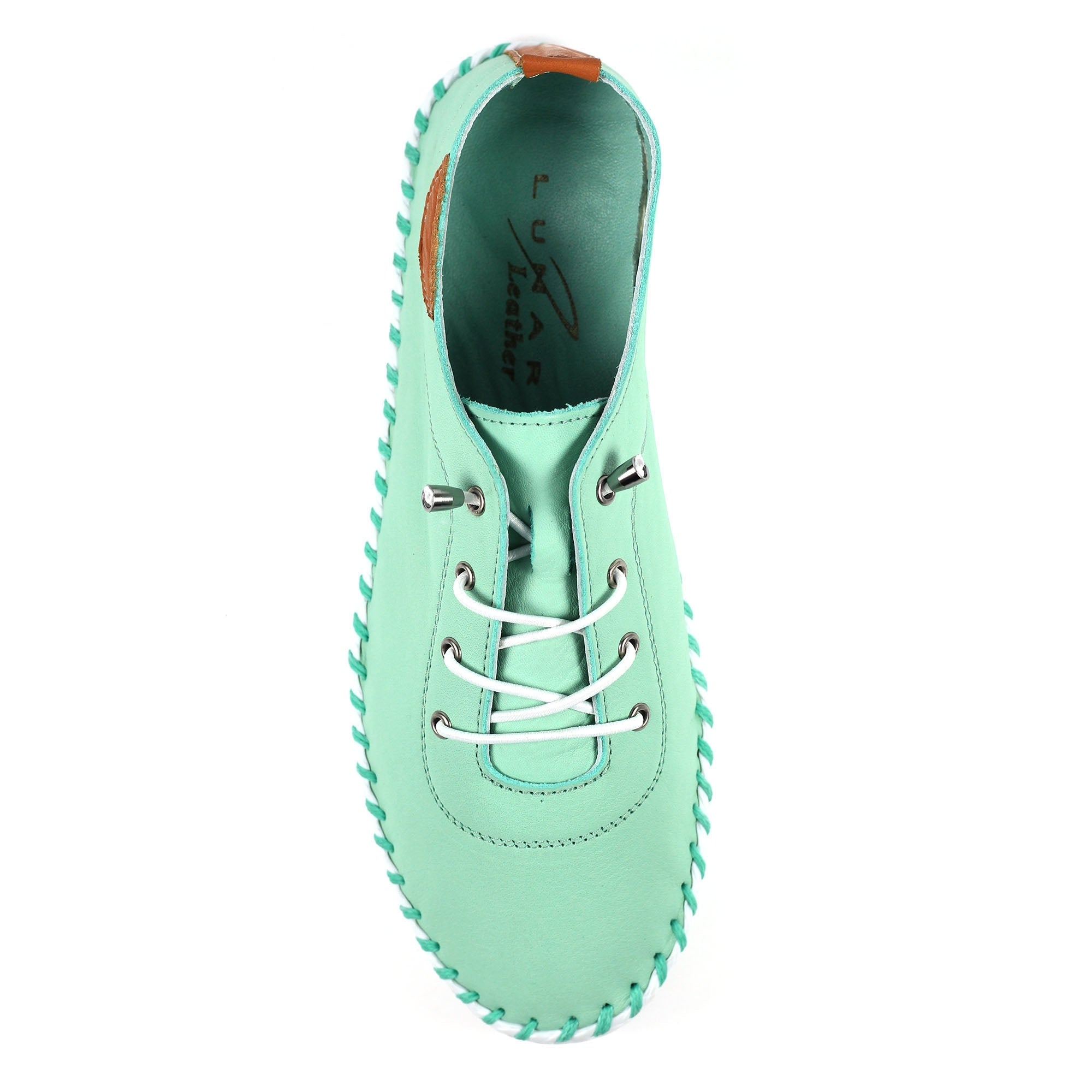 St. Ives Mint Leather Plimsoll