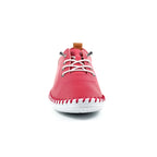 St. Ives Raspberry Leather Plimsoll