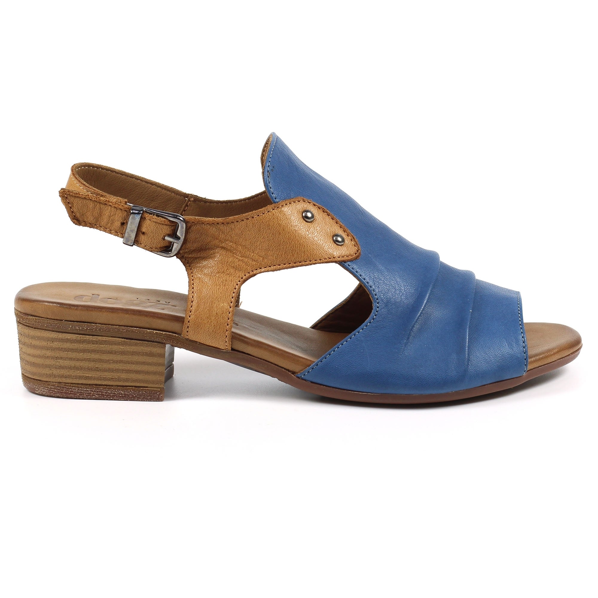 Jaden Blue Leather Sandal