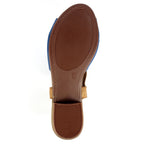 Jaden Blue Leather Sandal