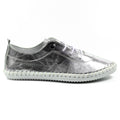 St. Ives Metallic Silver Plimsoll