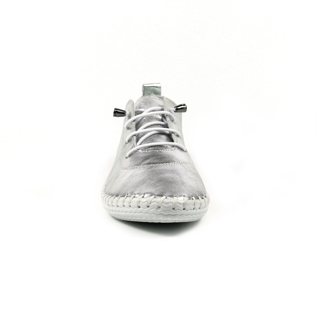 St. Ives Metallic Silver Plimsoll