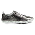 St. Ives Metallic Pewter Plimsoll