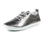 St. Ives Metallic Pewter Plimsoll