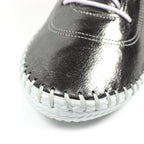 St. Ives Metallic Pewter Plimsoll