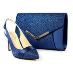 Rowena Navy Clutch Bag