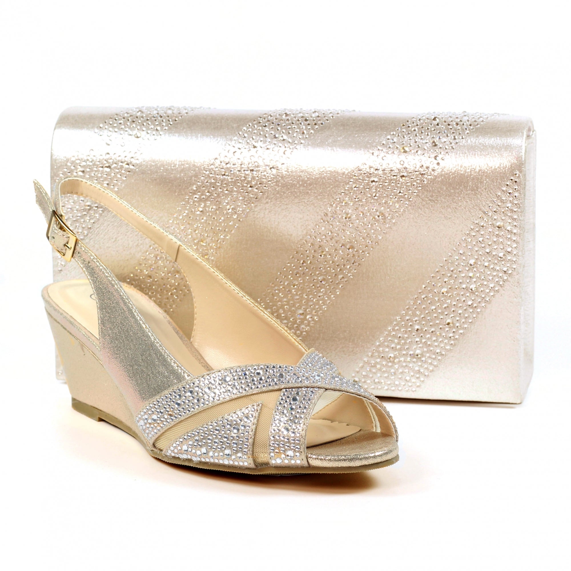Emmerline Gold Slingback Wedge