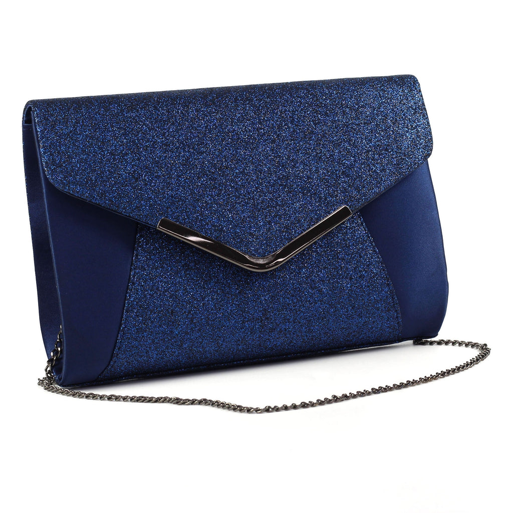 Rowena Navy Clutch Bag
