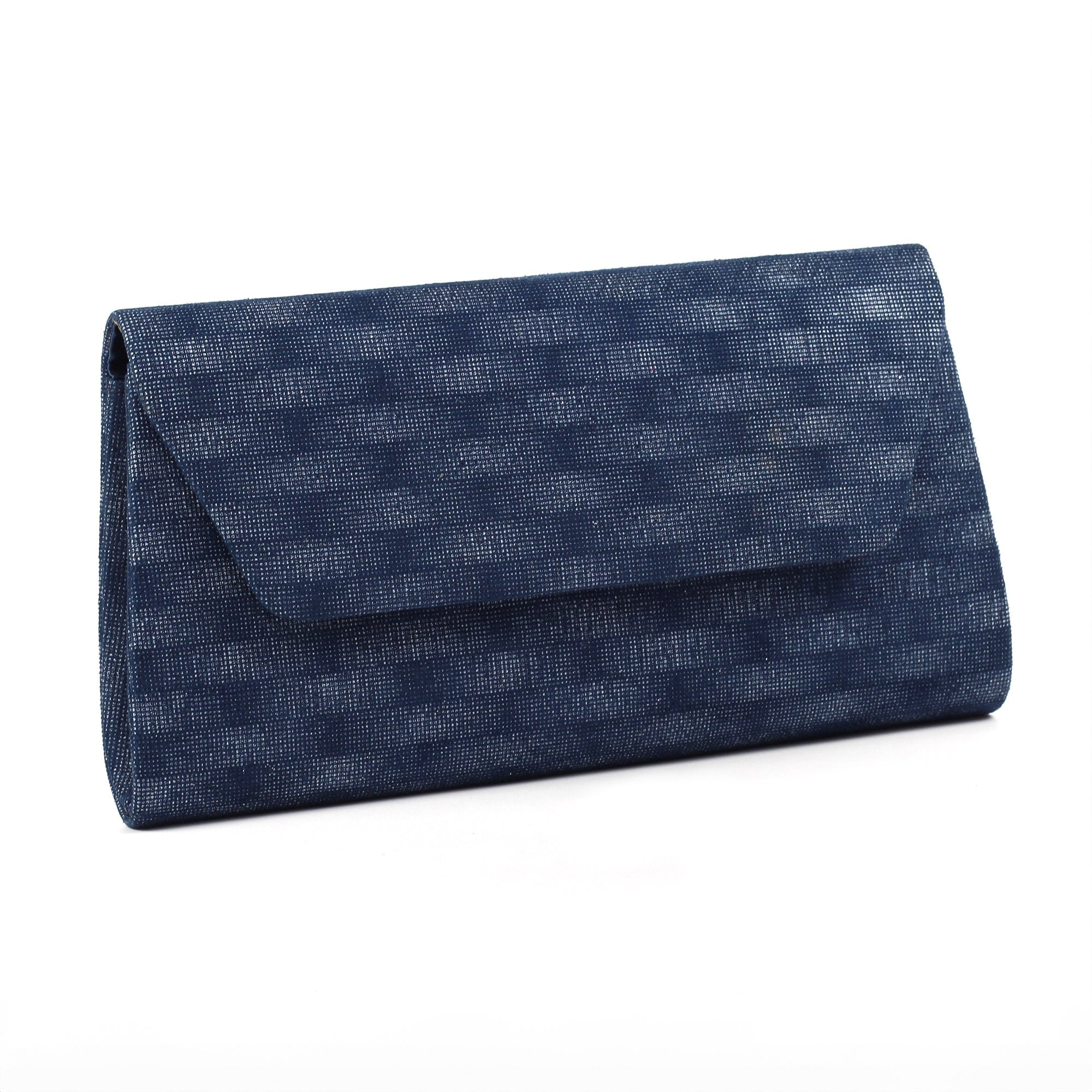Audrina Navy Clutch Bag