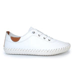 St. Ives White Leather Plimsoll