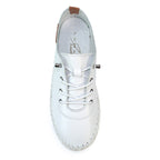 St. Ives White Leather Plimsoll