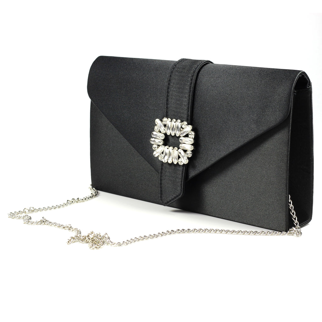 Venice Black Satin Bag