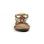 Mariella White Beaded Sandal