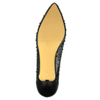 Alisha Black Gemstone Kitten Heel