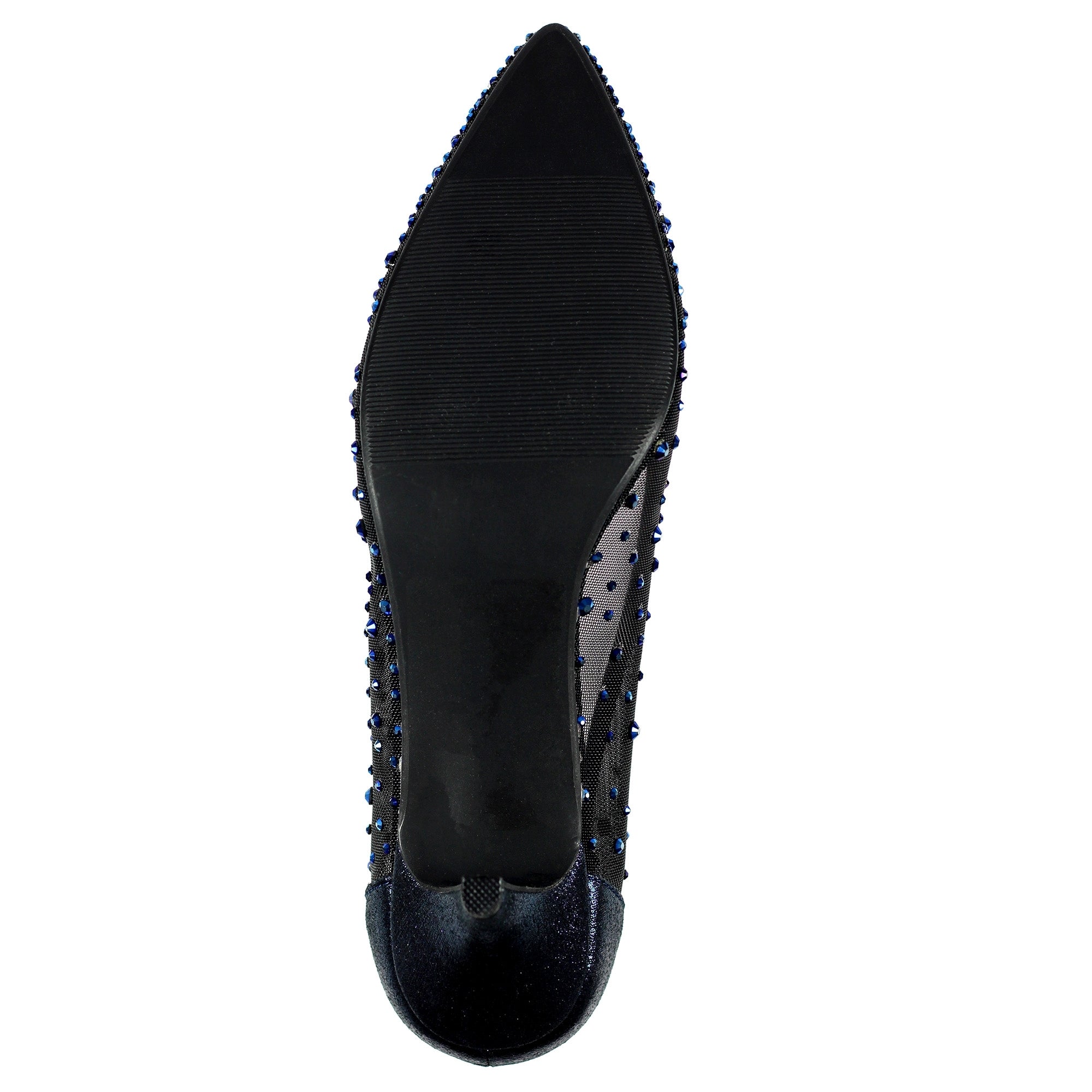 Alisha Navy Gemstone Kitten Heel