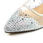 Alisha Silver Gemstone Kitten Heel