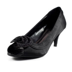 Ripley Black Satin Peep Toe