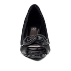 Ripley Black Satin Peep Toe