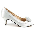 Ripley Silver Satin Peep Toe