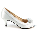 Ripley Silver Satin Peep Toe