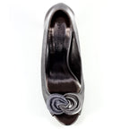 Ripley Grey Satin Peep Toe
