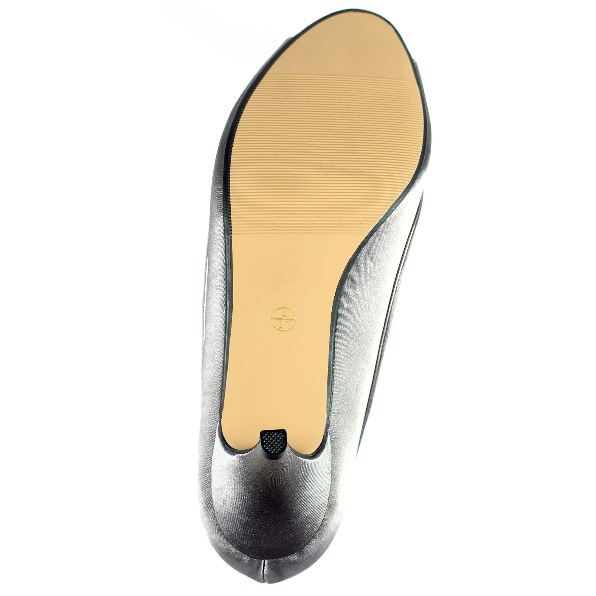 Ripley Grey Satin Peep Toe