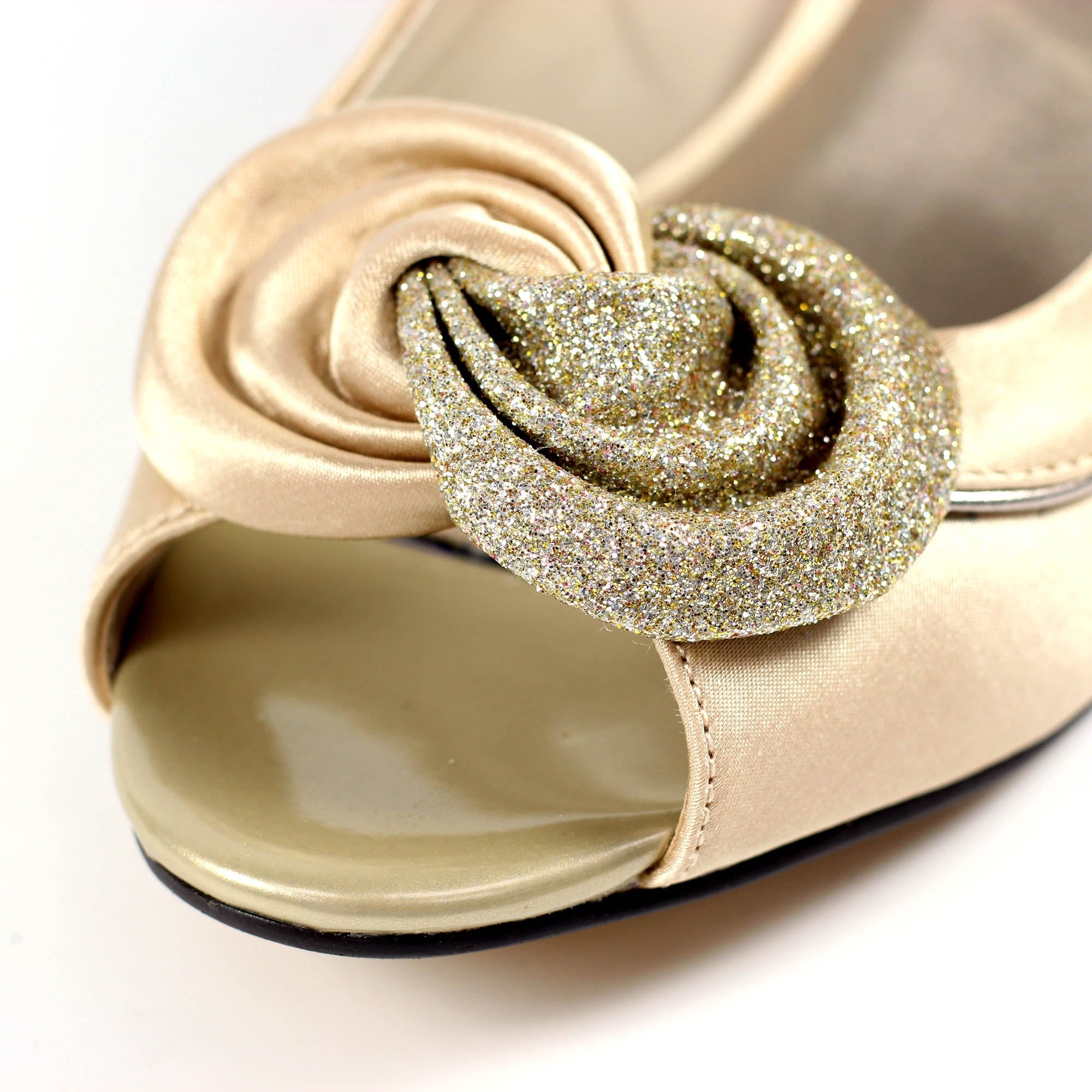 Ripley Champagne Satin Peep Toe