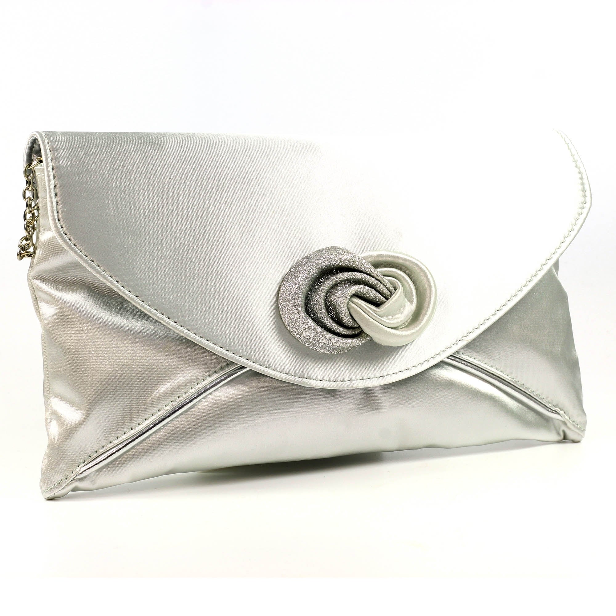 Ripley Silver Satin Bag